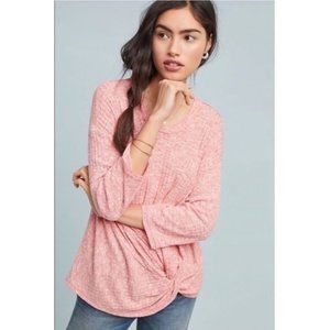 NWT Anthropologie Twist Front Ribbed Knit Pullover